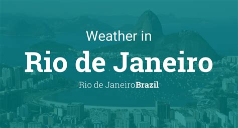 bbc weather rio de janeiro